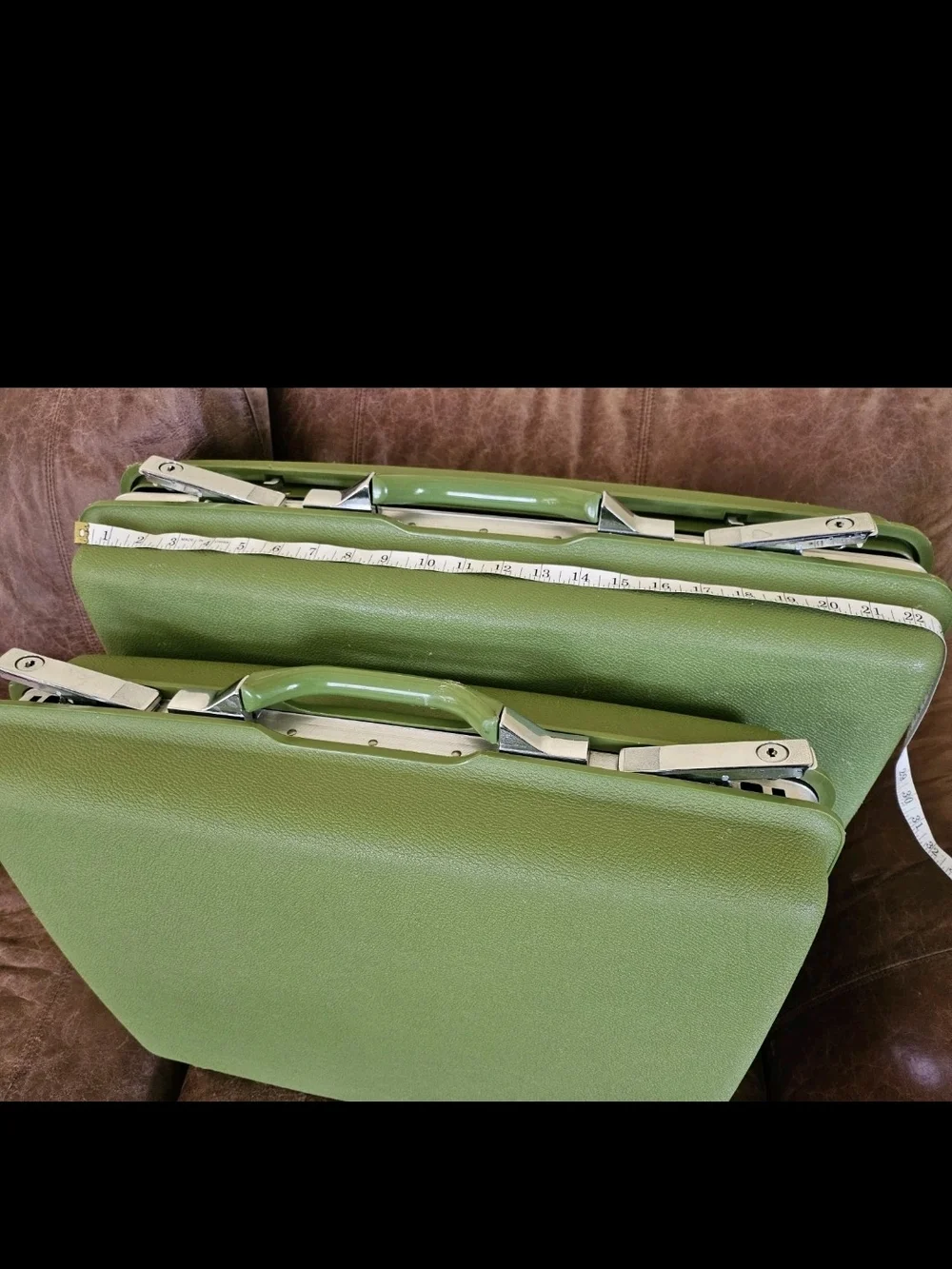 Vintage Samsonite Green Luggage Set